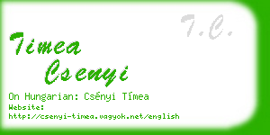 timea csenyi business card